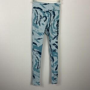 Gymshark Blue Marble Scrunch Butt Women's Small Leggings‎ Activewear